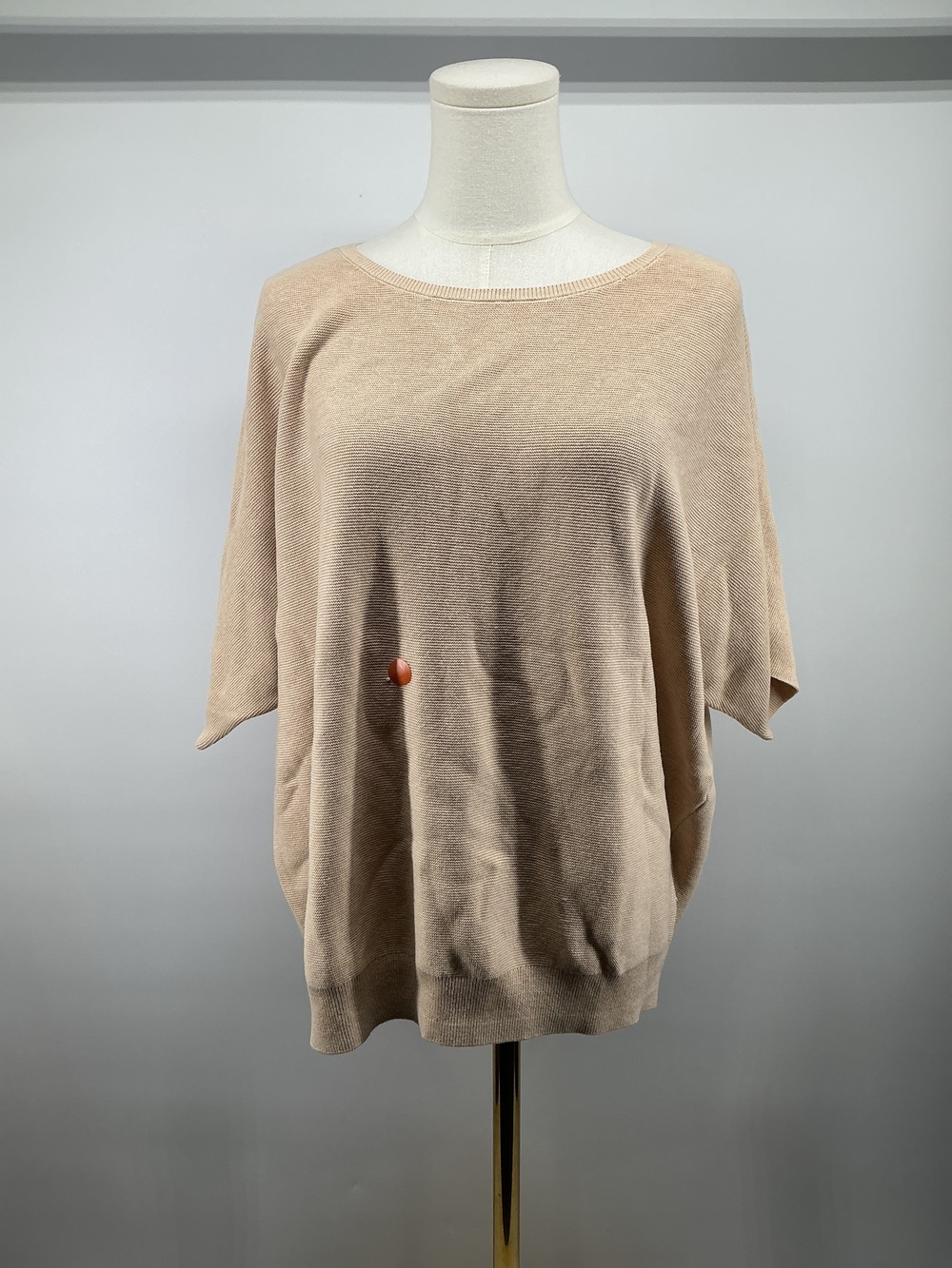 Lightweight Cotton Cashmere Link-Stitch Dolman Sweater